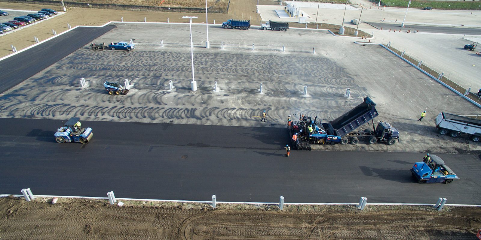 Parking lot construction